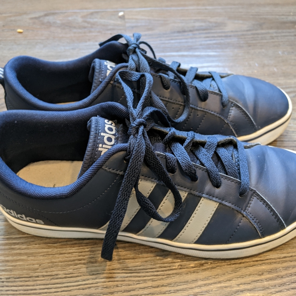 Blue Leather Adidas Sneakers Men's 9.5